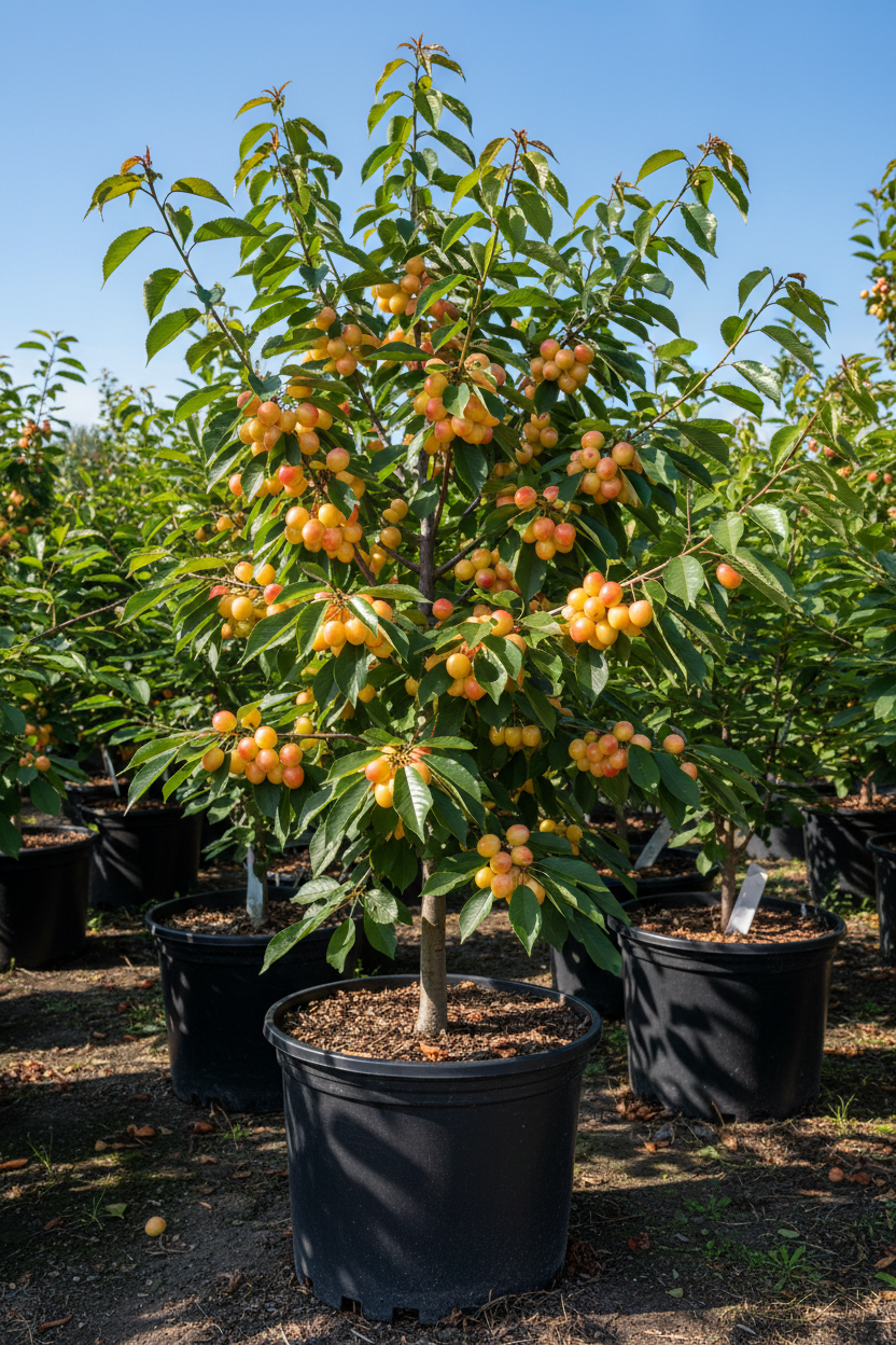 Royal Ann Sweet Cherry tree in nursery container