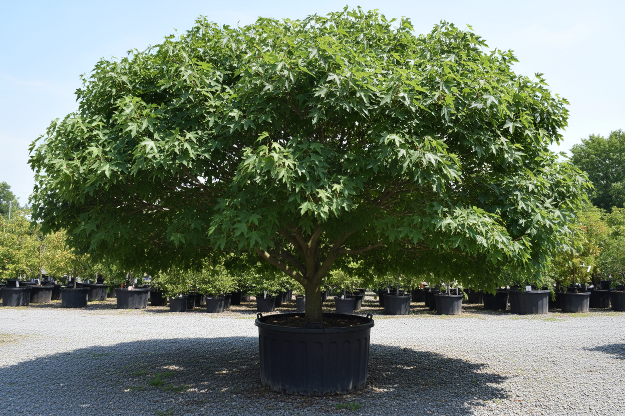 Autumn Fantasy Freeman Maple tree nursery stock photo