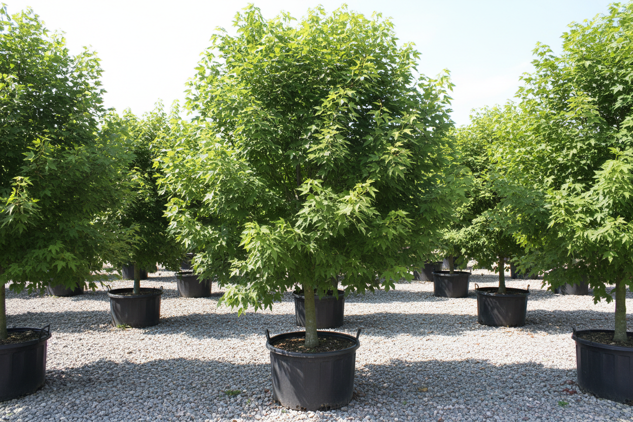 Autumn Blaze Freeman Maple tree nursery stock photo