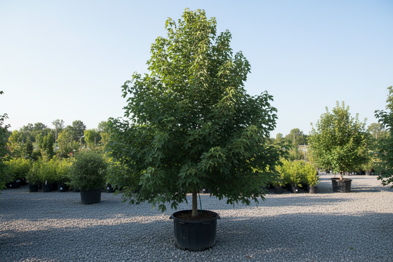 Sienna Glen Freeman Maple tree nursery stock photo