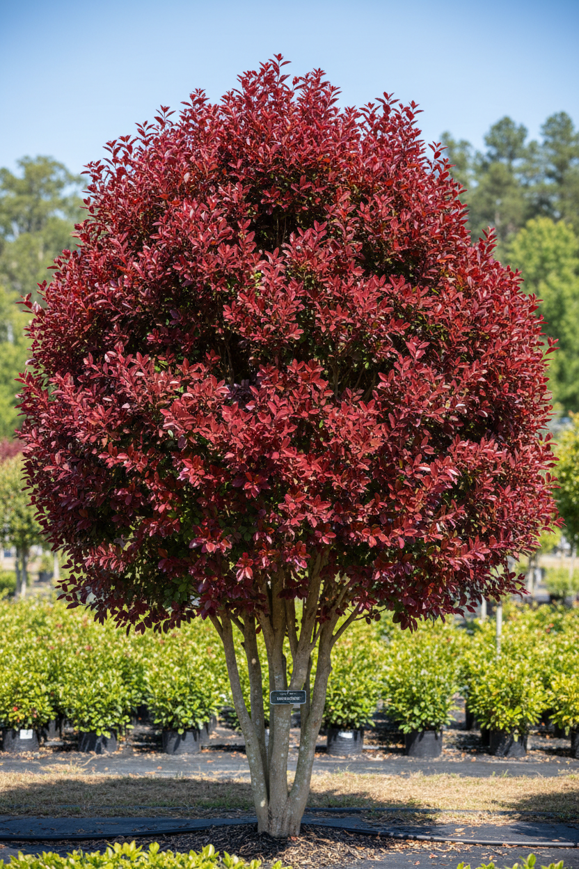 Crape Myrtle LINEBACKER large red leaf nursery stock