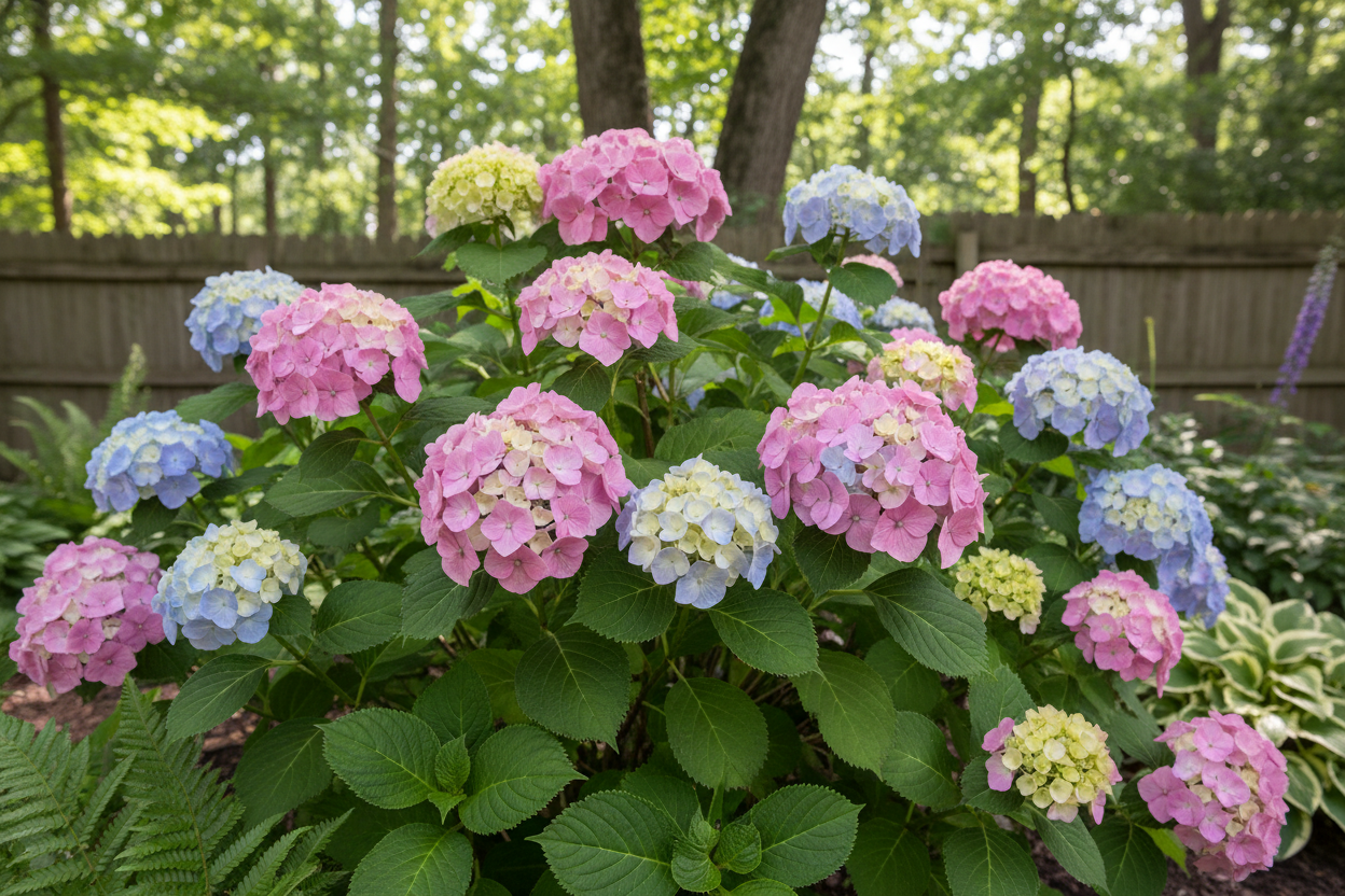 Let's Dance Big Band Bigleaf Hydrangea in full bloom