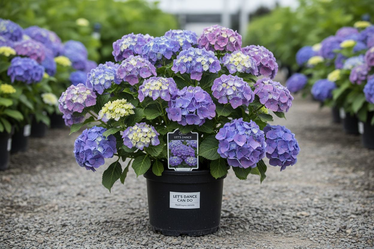 Let's Dance Can Do Mountain Hydrangea in full bloom