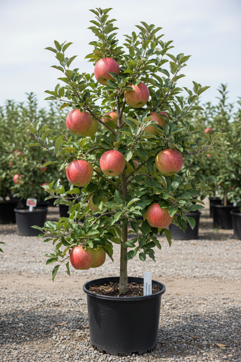Honeycrisp Semi-Dwarf Apple Tree in nursery container
