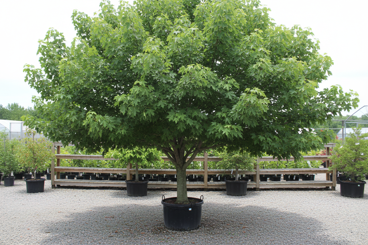 Sugar Maple tree nursery stock photo