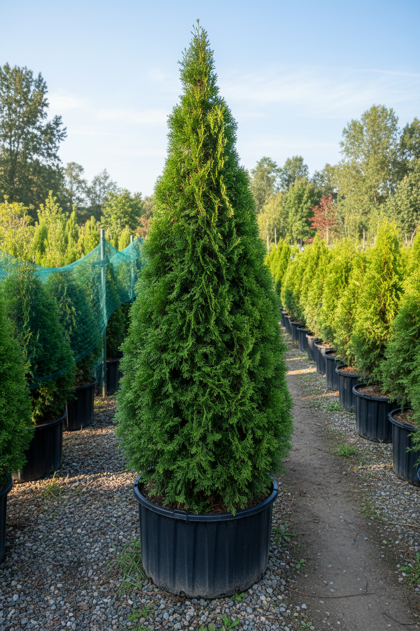 Arborvitae Pyramidal classic evergreen in nursery container